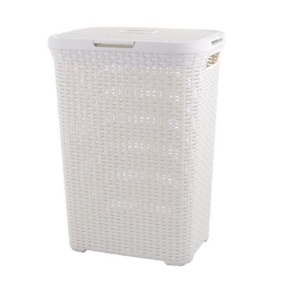 Kosz na bieliznę Style Kremowy 60L