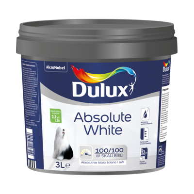 Farba akrylowa absolute white 3 l Dulux