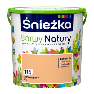 Farba lateksowa Barwy Natury brzoskwiniowy sad 114 2,5 l Śnieżka