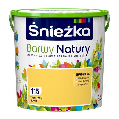 Farba lateksowa Barwy Natury słoneczny blask 115 2,5 l Śnieżka