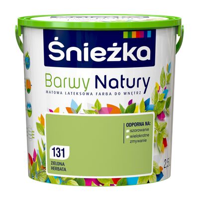 Farba lateksowa Barwy Natury zielona herbata 131 1 2,5 l Śnieżka