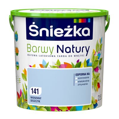 Farba lateksowa Barwy Natury wiosenny deszczyk 141 2,5 l Śnieżka
