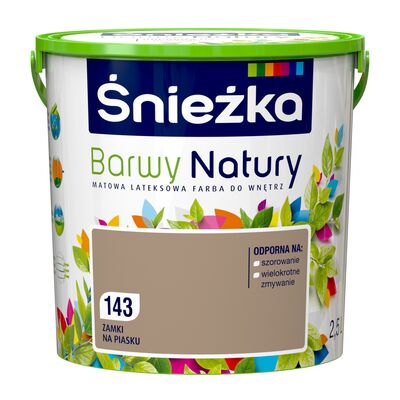 Farba lateksowa Barwy Natury zamki na piasku 143 2,5 l Śnieżka