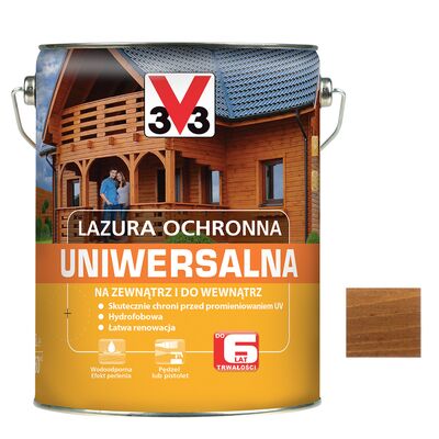 Lazura ochronna uniwersalna Ciemny Dąb 5 l V33