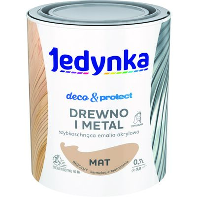Farba akrylowa Jedynka DecoProtect Drewno i Metal mat Beżowy 0,7 l