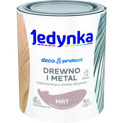 Farba akrylowa Jedynka DecoProtect Drewno i Metal mat Brązowy 0,7 l