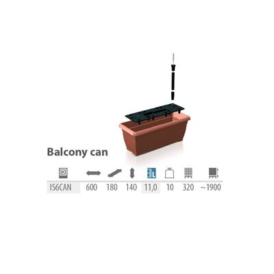 Skrzynka samonawadniająca BALCONY CAN terakota