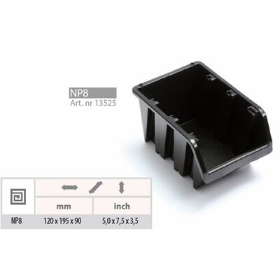 Pojemnik magazynowy Multicase Cargo 19,5 x 12 x 9 cm czerwony