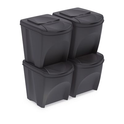 Kosz na śmieci SET4 - antracytowy
