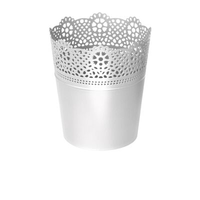 Doniczka LACE - BIAŁY