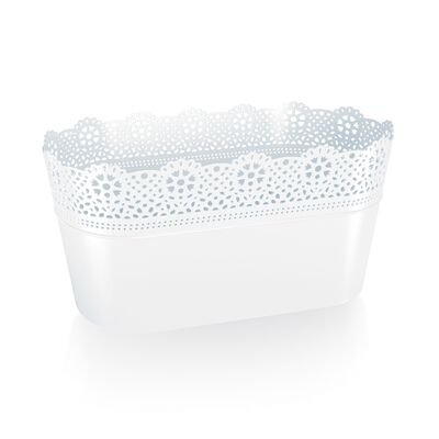Doniczka LACE - BIAŁY