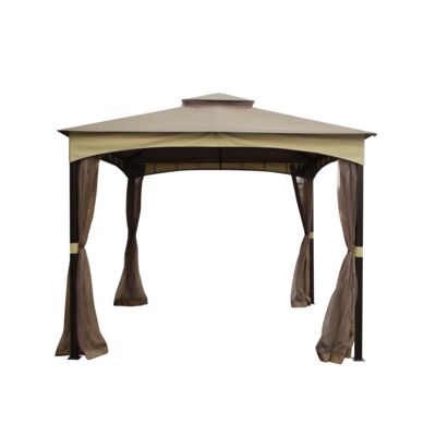 Pawilon stalowy z moskitierą 3 x 3 x 2,8 m beżowy