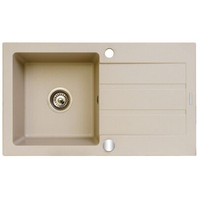 Zlewozmywak RODOS 1B 1D 76x44 cm beż piaskowy MAIDSINKS