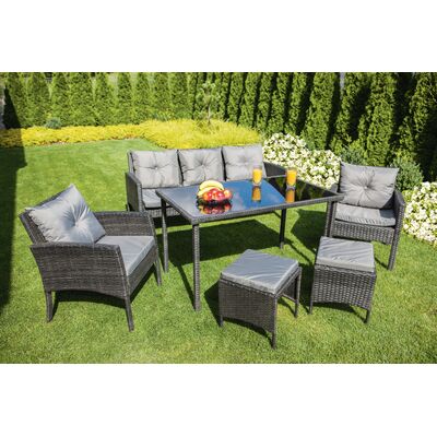Zestaw mebli z polyrattanu FIESTA 6-częściowy