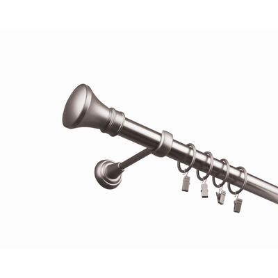 Karnisz pojedynczy 25 mm chrom mat I 200 cm Luxor żabka