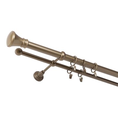 Karnisz podwójny 25/16 mm złoty antyk 160 cm Luxor żabka