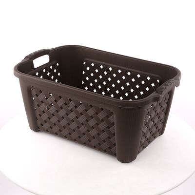 Kosz prostokątny Arianna 35 l 58 x 38,2 x 26 cm brąz