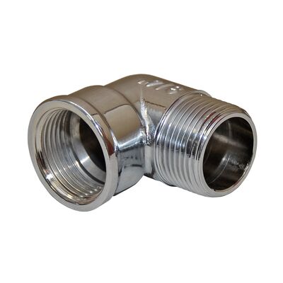 Kolano nakrętno - wkrętne 3/8" chrom