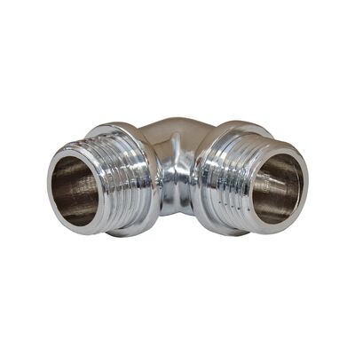 Kolano wkrętno-wkrętne 1/2" chrom