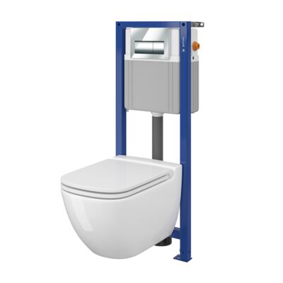 Zestaw podtynkowy WC 852 System 21 mz Caspia um co dur slim prz Presto chr bł Cersanit