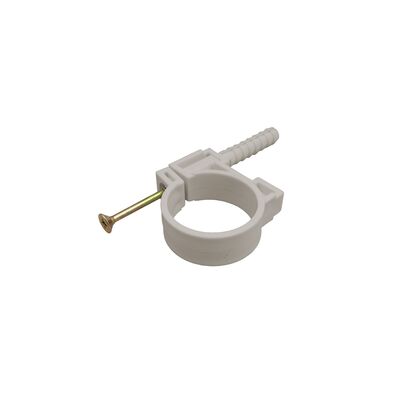 Uchwyt plastikowy beżowy do rur PP 25 - 27 mm