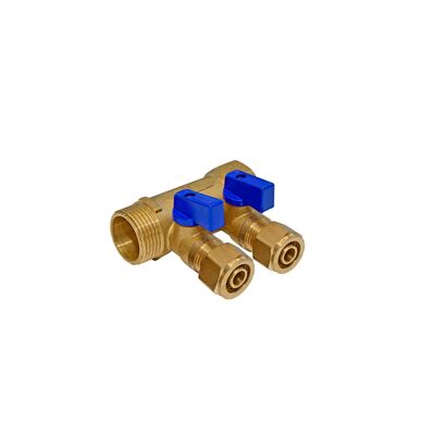 Rozdzielacz pex 1 x 2 x 16 z zaworem zimna woda