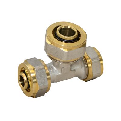 Trójnik redukcyjny mosiężny skręcany pex 20 x 16 x 20