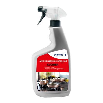 Płyn do czyszczenia Mycie i nabłyszczanie 2w1 stal, kuchnia 650 ml Starnet