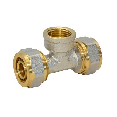 Trójnik mosiężny skręcany pex 16 x 1/2" gwint wewnętrzny / 16