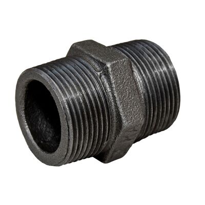 Złączka wkrętna (nypel) 3/4'' czarna