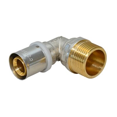 Kolano zaprasowywane pex 3/4" x 20 gwint zewnętrzny
