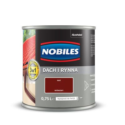 Farba akrylowa Dach i Rynna Wiśniowy 0,75 l Nobiles