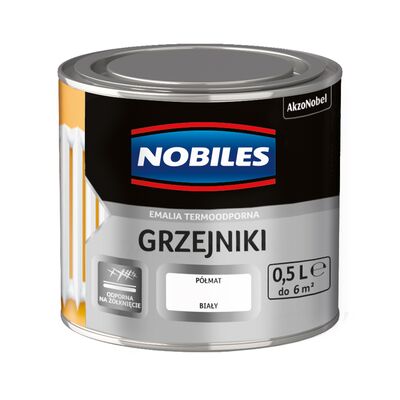 Farba alkidowa Grzejniki Biała 0,5 l Nobiles