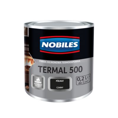 Farba alkidowa Termal 500 Czarny 0,2 l Nobiles