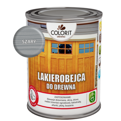 Lakierobejca do drewna Szary 750 ml Colorit Drewno
