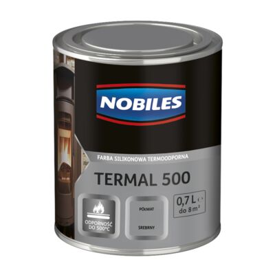 Farba alkidowa Termal 500 Srebrny 0,7 l Nobiles
