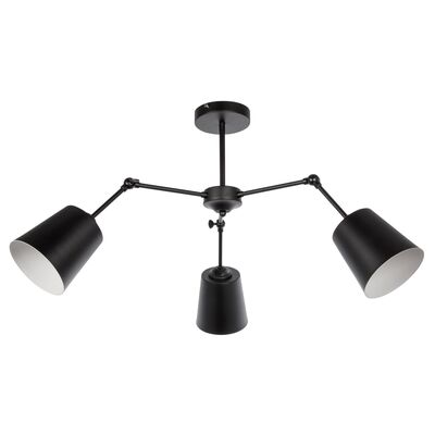 Lampa przysufitowa 3 płomienna metalowa czarna