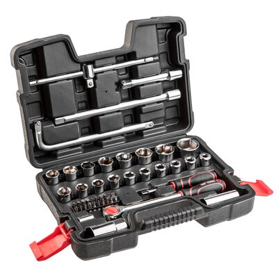 Klucze nasadowe 1/4", 1/2" zestaw 47 sztuk Top Tools