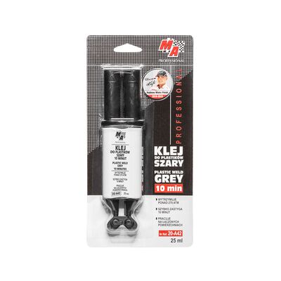 Klej do plastików 10 minut szary - strzykawka 25 ml MA PROFESSIONAL