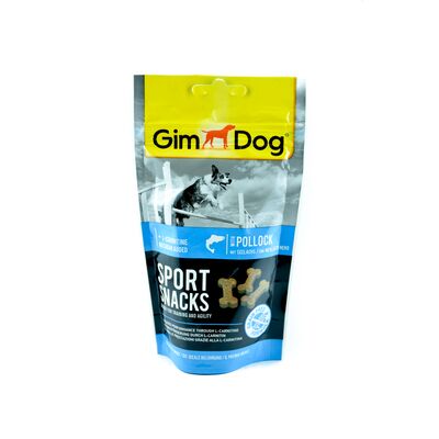Kosteczki Gimdog Sport dla psa z mintajem i L-karnityną 60 g Gimborn