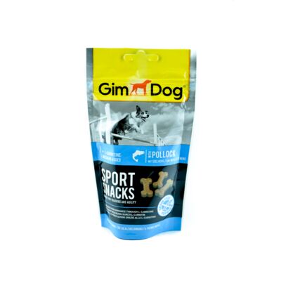 Kosteczki Gimdog Sport dla psa z mintajem i L-karnityną 60 g Gimborn