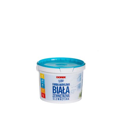 Farba akrylowa zewnętrzna biała 3 l Dorex