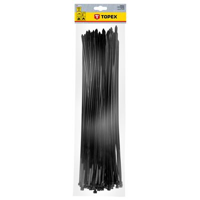 Opaska zaciskowa 7.6 x 500 mm 75 sztuk czarne TOPEX