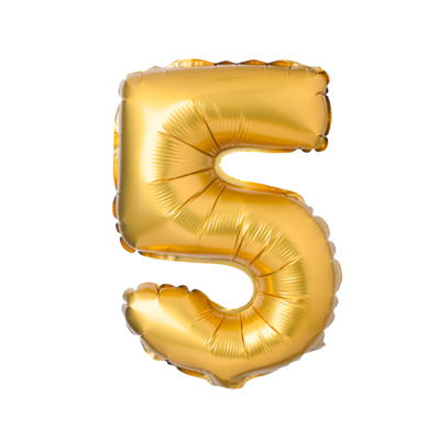 Balon foliowy cyferka nr 5