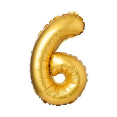 Balon foliowy cyferka nr 6