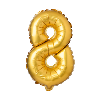 Balon foliowy cyferka nr 8