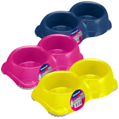 Miska plastikowa podwójna Smart 2 x 330 ml Vitakraft