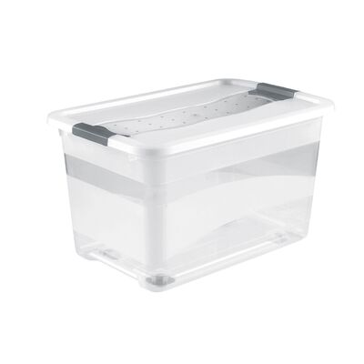 Pojemnik crystalbox z kółkami 52 l konrad 59,5 x 39,5 x 35 cm keeeper
