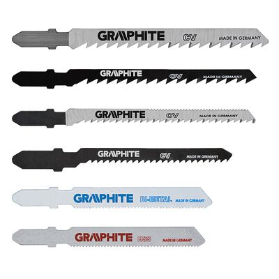 Brzeszczot do wyrzynarki, uchwyt typu T, 6 sztuk, GRAPHITE