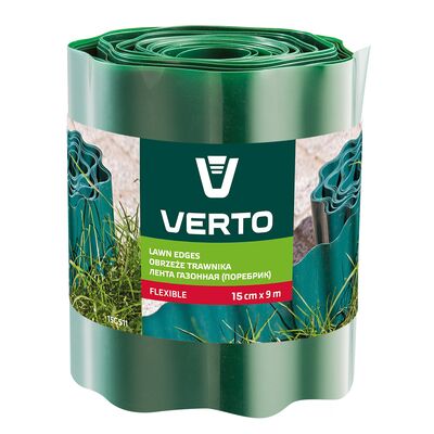 Obrzeże do trawników 15 cm x 9 m zielone VERTO